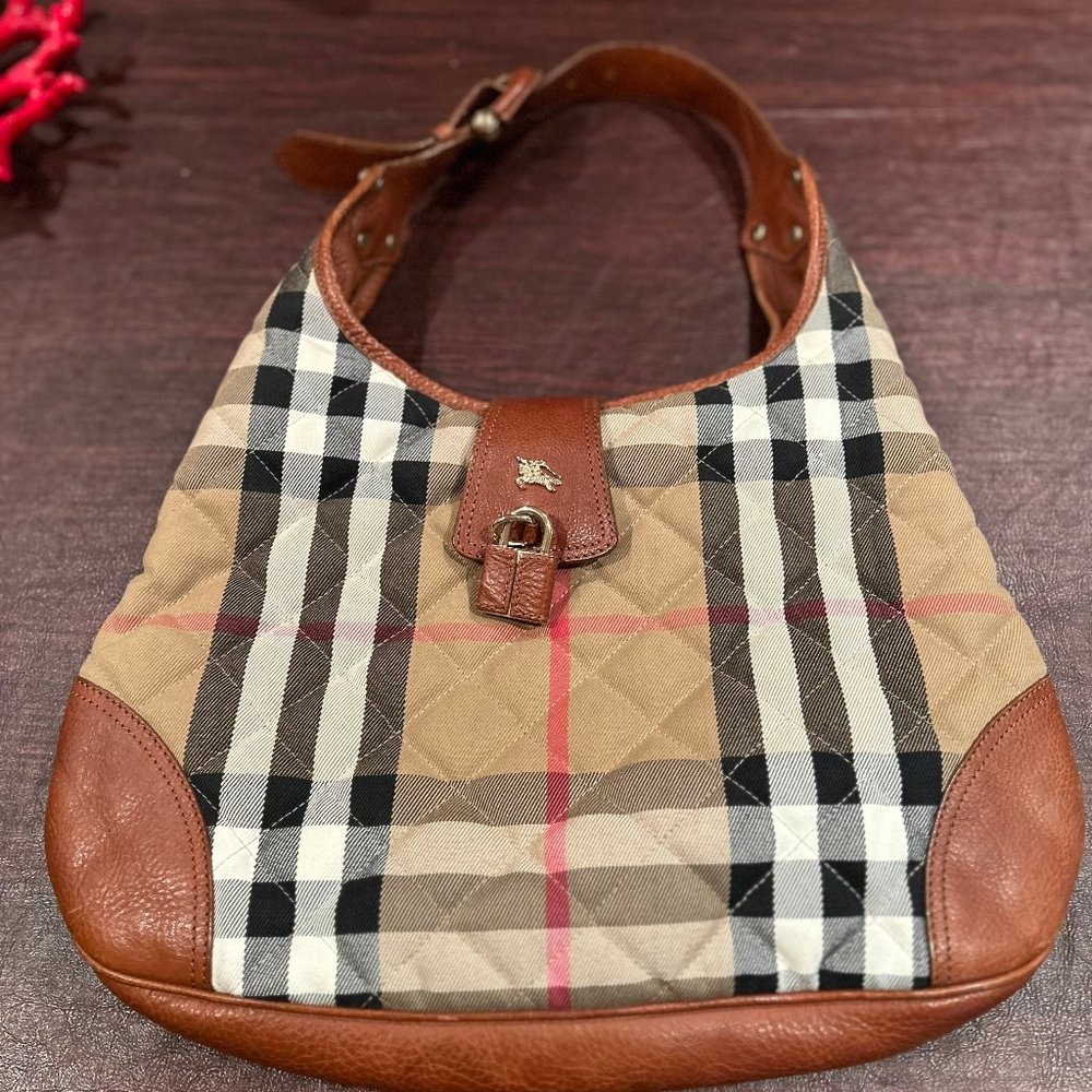 Burberry quilted hobo bag